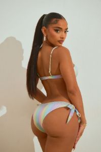 Maris Scallop Underwire 2 Piece Bikini - Blue/combo sold by Fashion Nova
