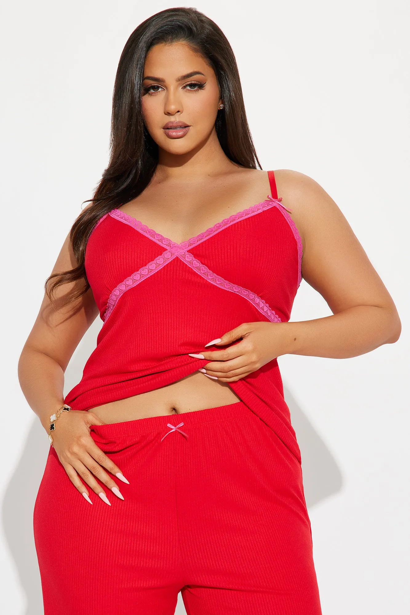 In Your Dreams Ribbed PJ Pant Set - Red sold by Fashion Nova product image thumbnail 5