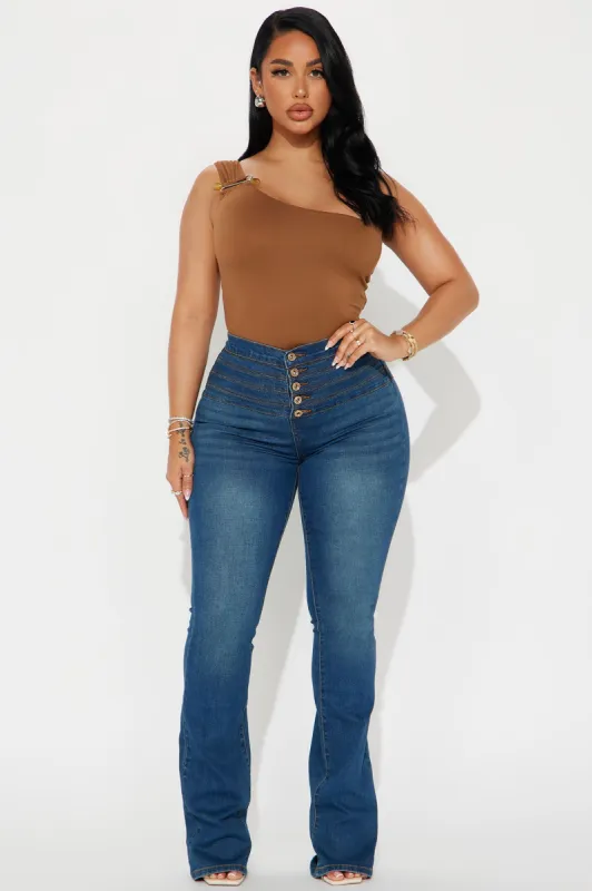 Got An Obsession Stretch Bootcut Jeans - Dark Wash sold by Fashion Nova