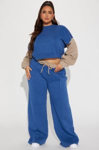 Keep It Cozy Sweatshirt - Blue/combo sold by Fashion Nova