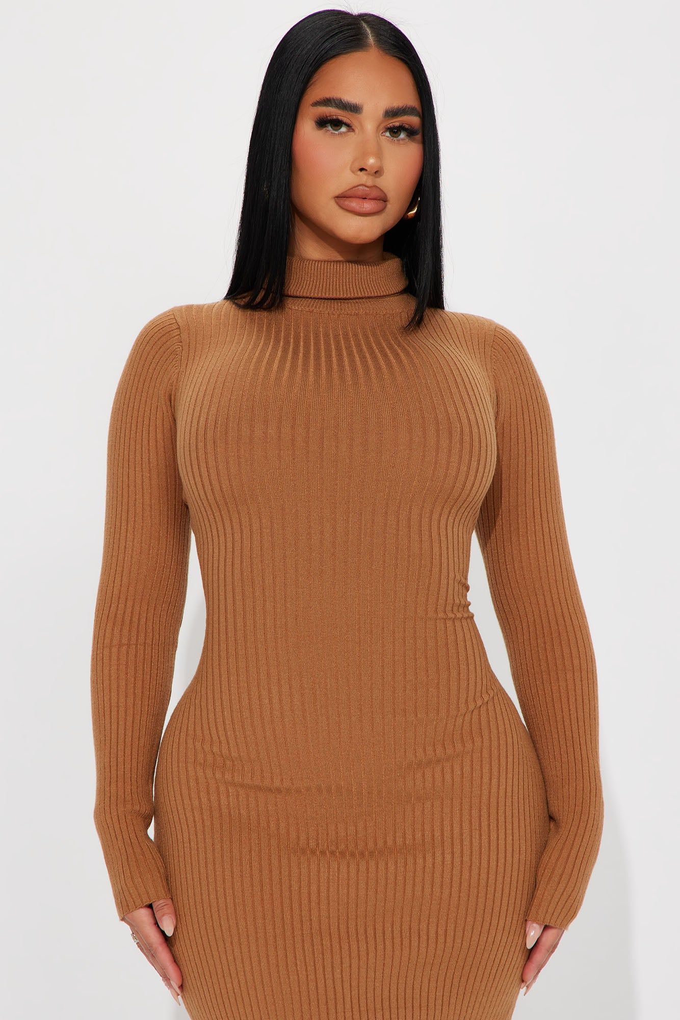 London Sweater Midi Dress - Cognac sold by Fashion Nova product image thumbnail 2