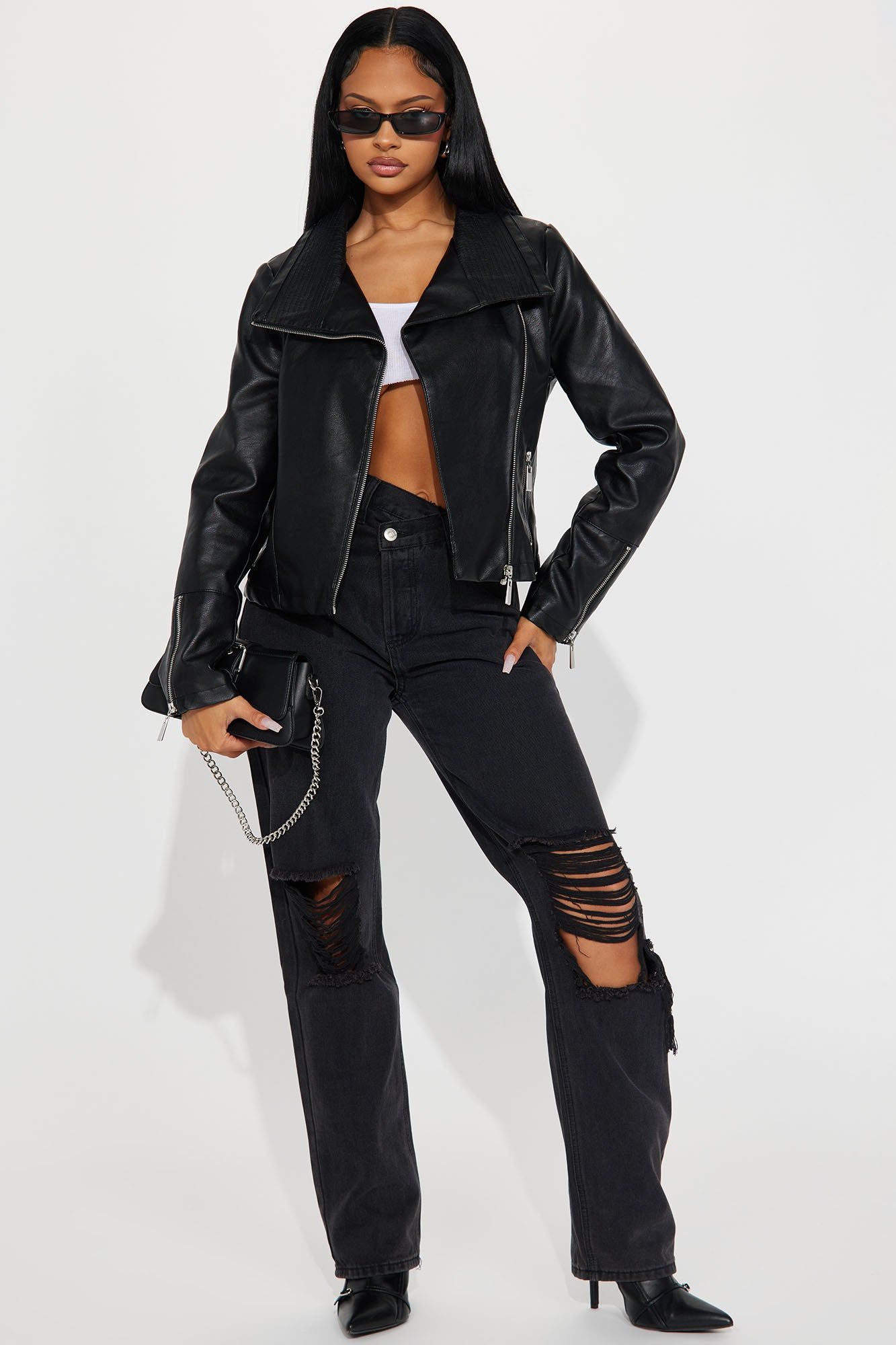 Solo Rider Moto Jacket - Black sold by Fashion Nova product image thumbnail 2