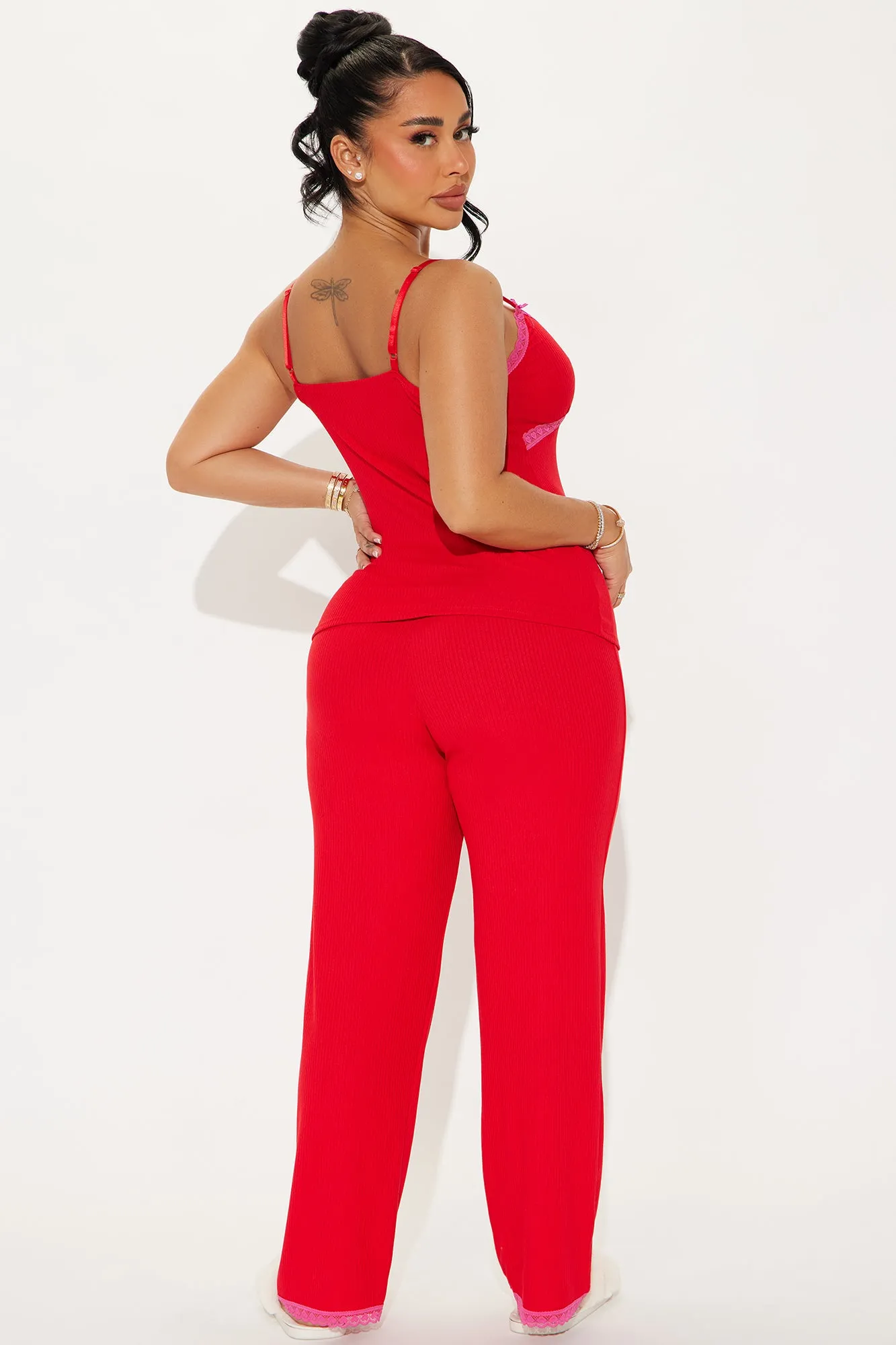 In Your Dreams Ribbed PJ Pant Set - Red sold by Fashion Nova product image thumbnail 3