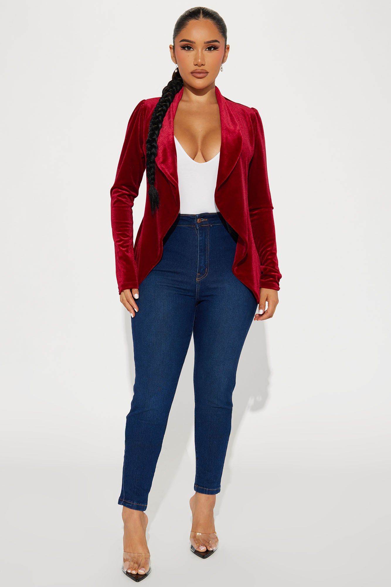 Meet And Greet Velvet Blazer - Red sold by Fashion Nova product image thumbnail 2