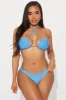 Abigale 3 Piece Bikini Pants Set - Denim sold by Fashion Nova