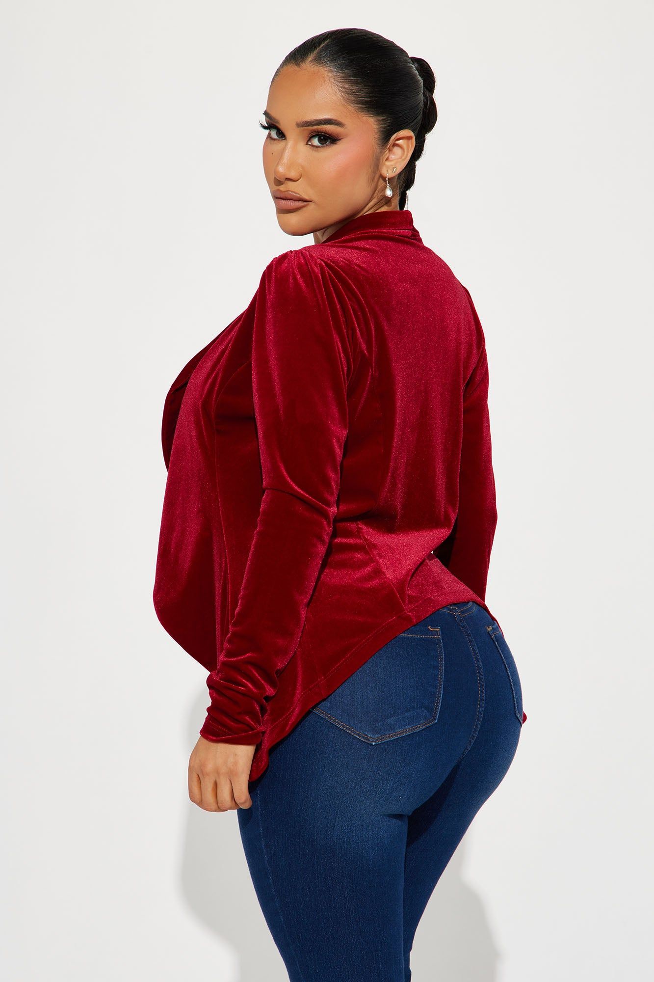 Meet And Greet Velvet Blazer - Red sold by Fashion Nova product image thumbnail 3