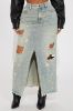 Free Ride Tinted Denim Maxi Skirt - Light Wash sold by Fashion Nova