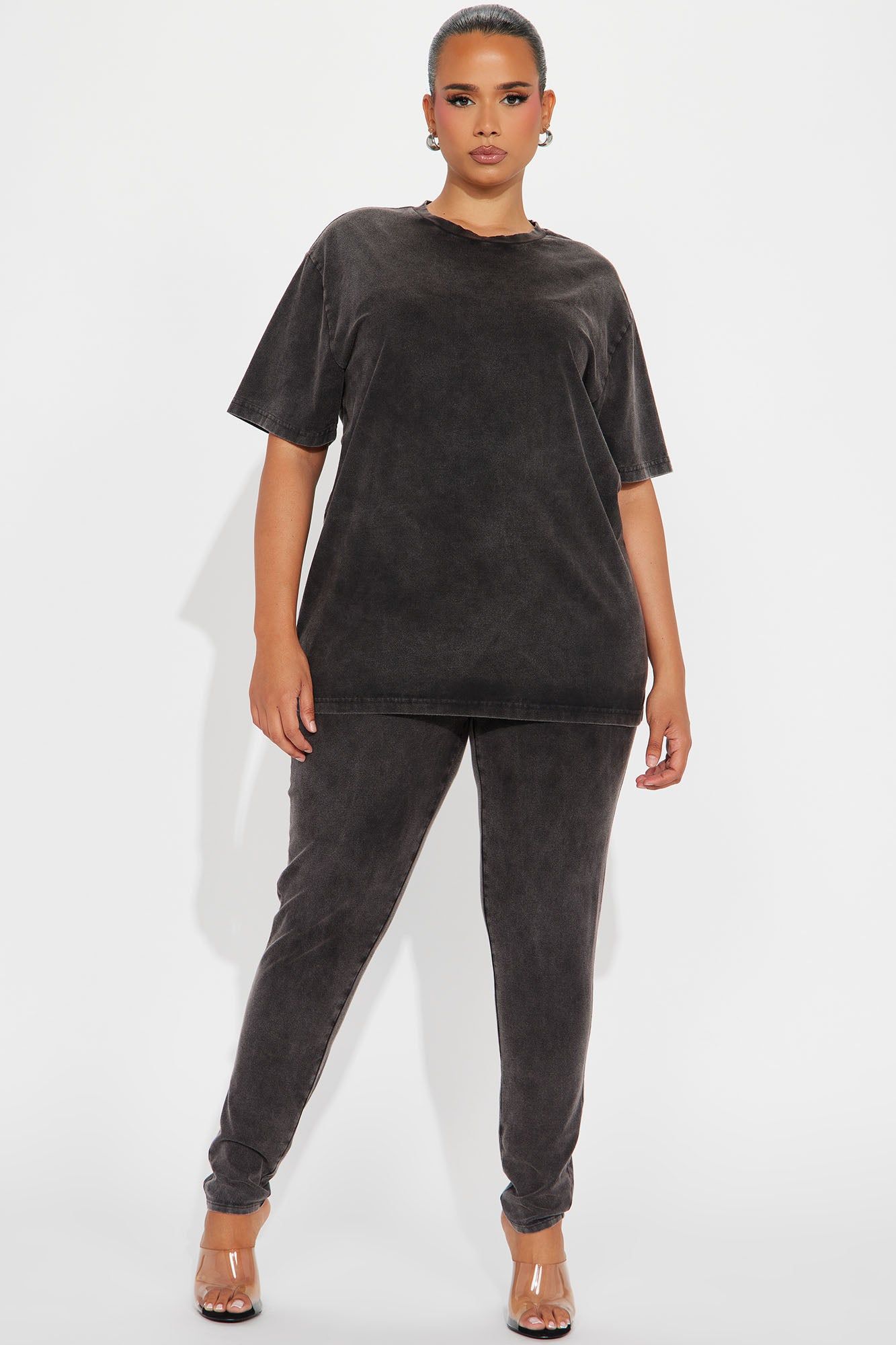 Stepping Out Mineral Wash Legging Set - Charcoal sold by Fashion Nova product image thumbnail 4