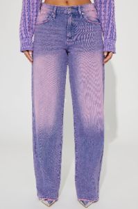 Alix Tinted Baggy Jeans - Purple sold by Fashion Nova