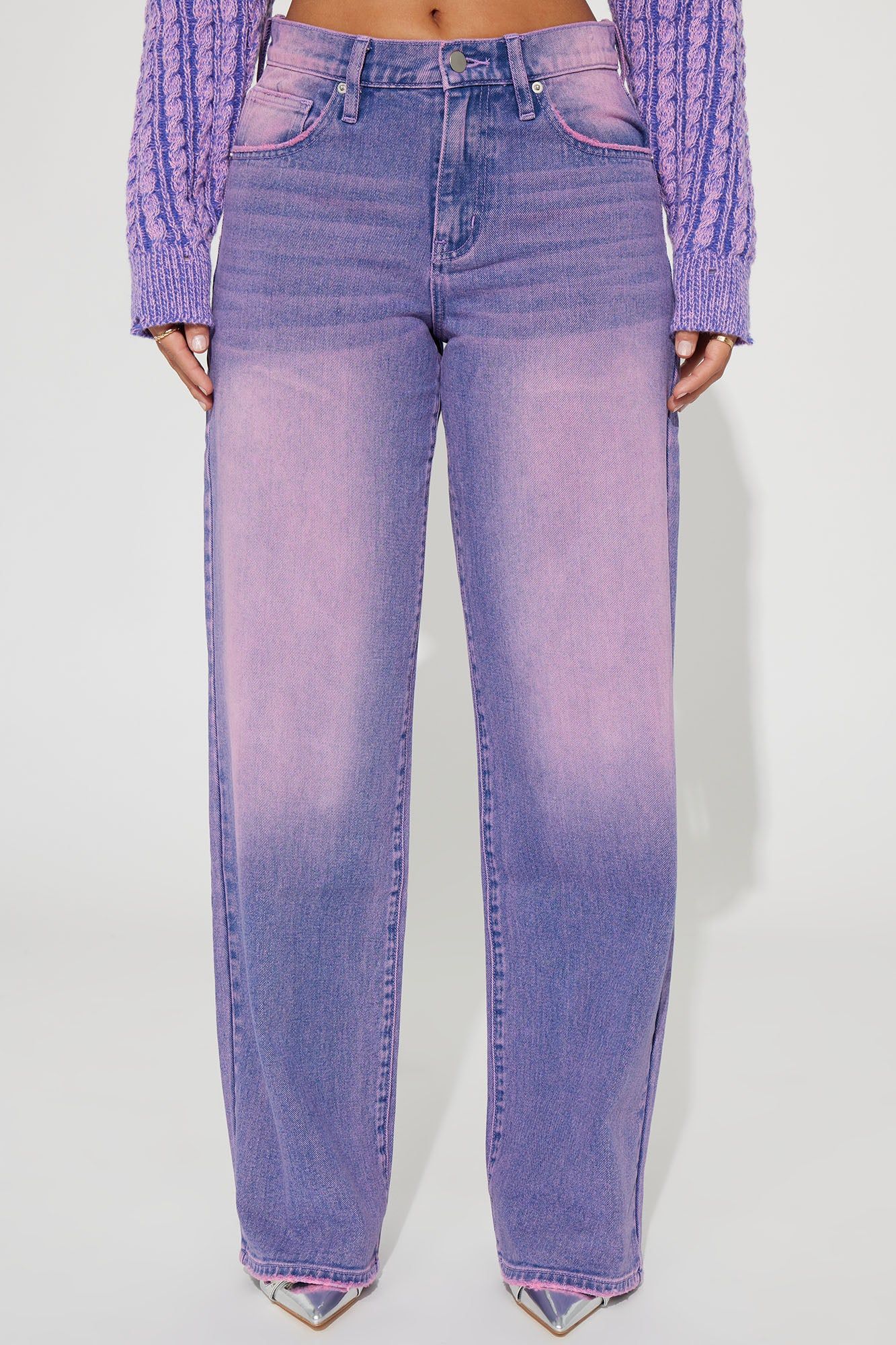 Alix Tinted Baggy Jeans - Purple sold by Fashion Nova product image thumbnail 2
