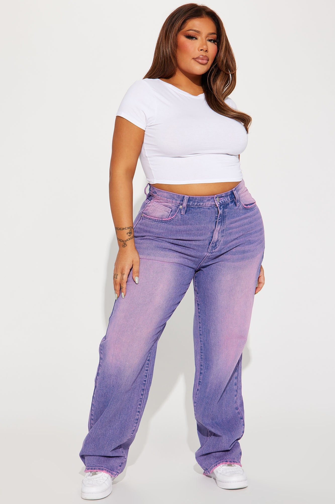 Alix Tinted Baggy Jeans - Purple sold by Fashion Nova product image thumbnail 5
