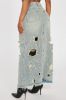Free Ride Tinted Denim Maxi Skirt - Light Wash sold by Fashion Nova