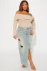 Free Ride Tinted Denim Maxi Skirt - Light Wash sold by Fashion Nova
