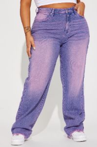 Alix Tinted Baggy Jeans - Purple sold by Fashion Nova