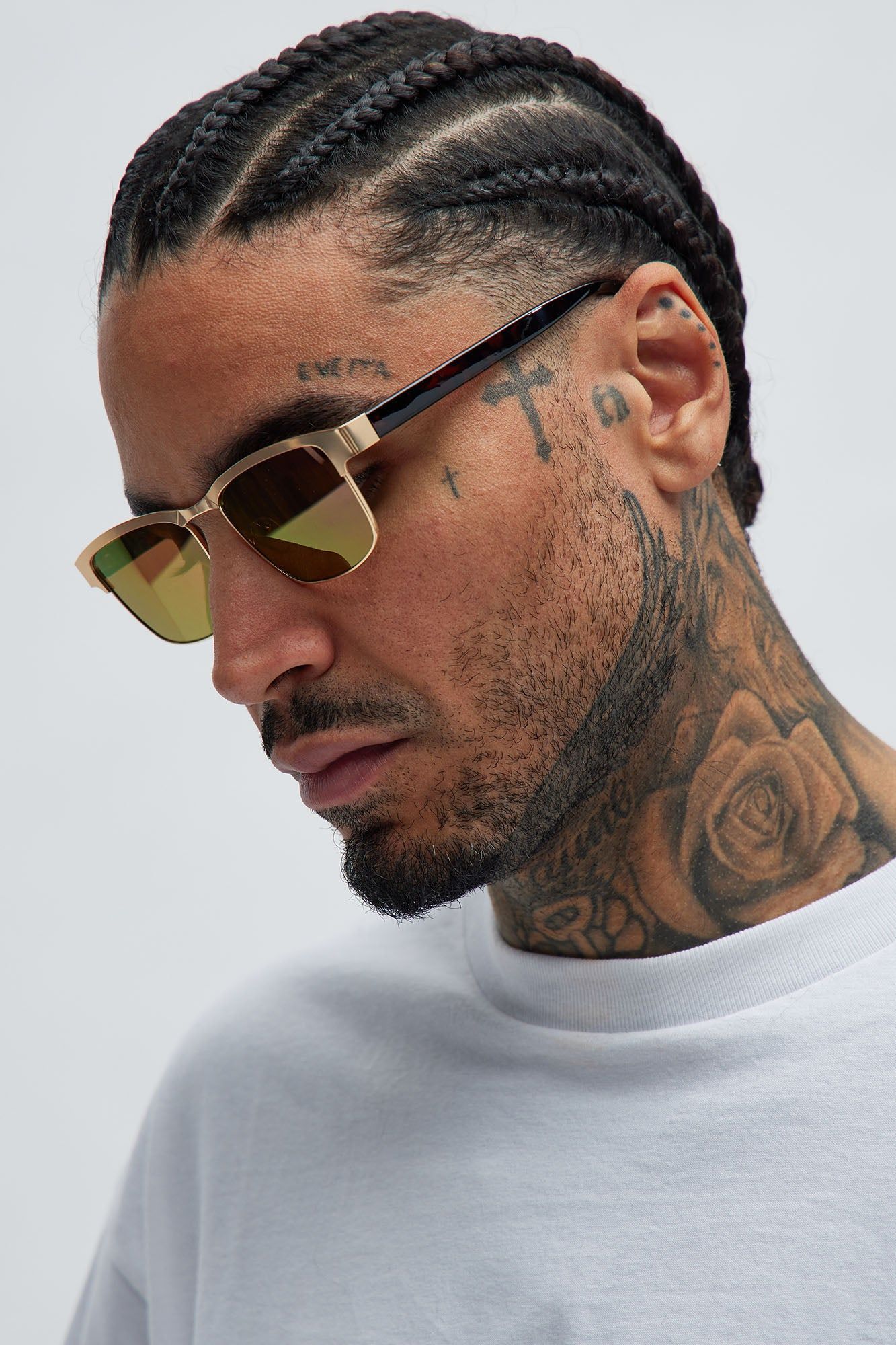 Act Fast Sunglasses - Gold/combo sold by Fashion Nova