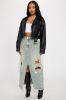 Free Ride Tinted Denim Maxi Skirt - Light Wash sold by Fashion Nova