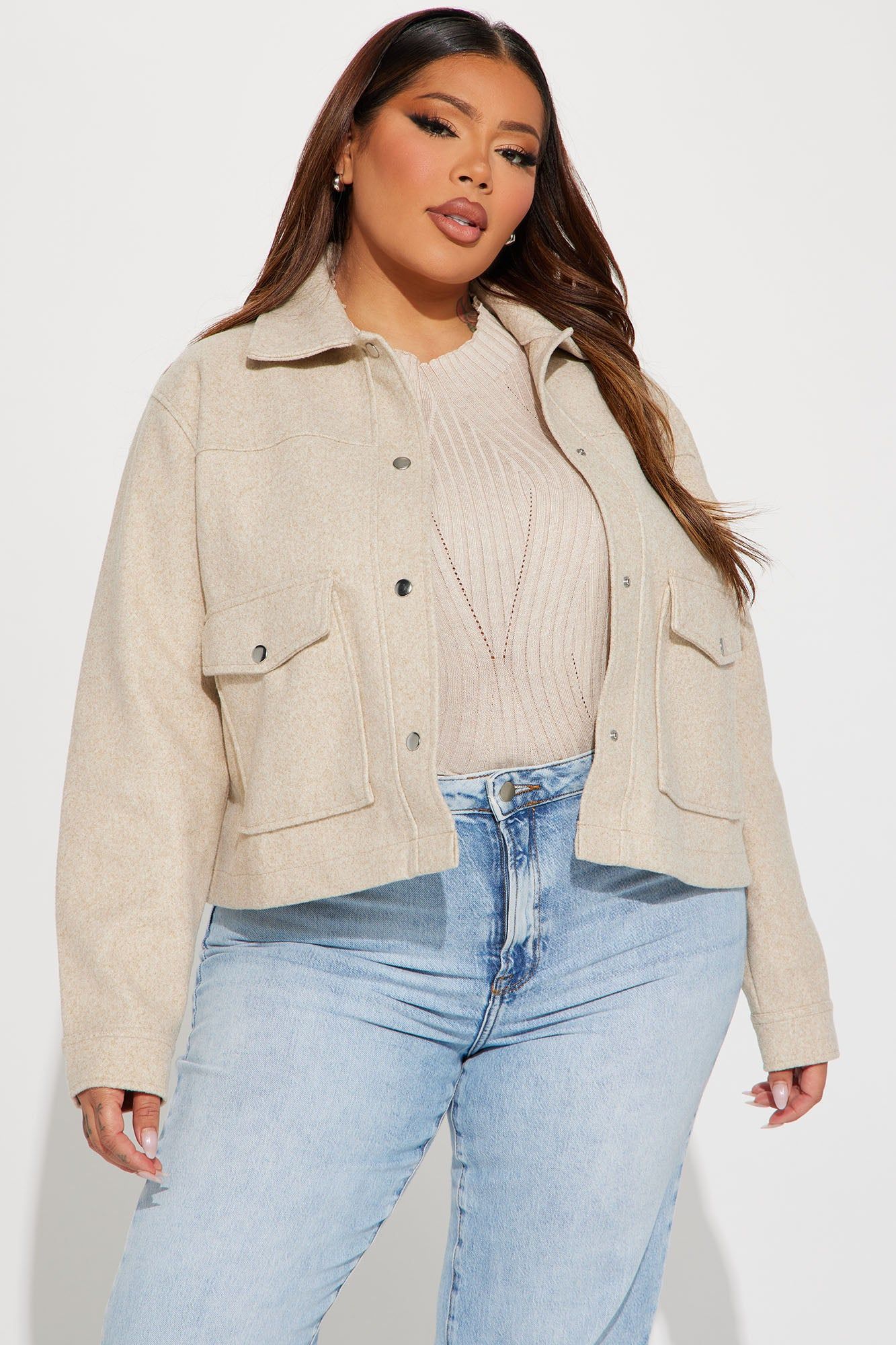 On My Way To You Jacket - Oatmeal sold by Fashion Nova product image thumbnail 5