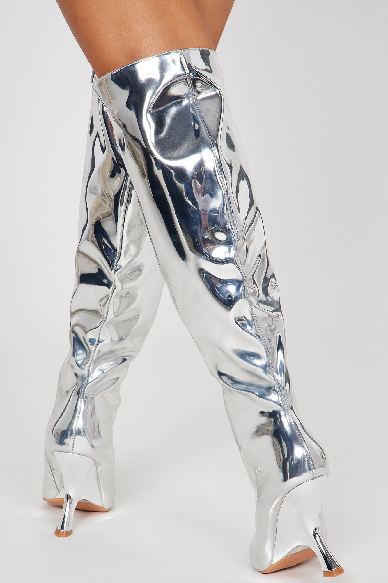 Making My Own Way Over The Knee Boots - Silver sold by Fashion Nova product image thumbnail 4