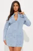 Athena Denim Mini Dress - Medium Wash sold by Fashion Nova