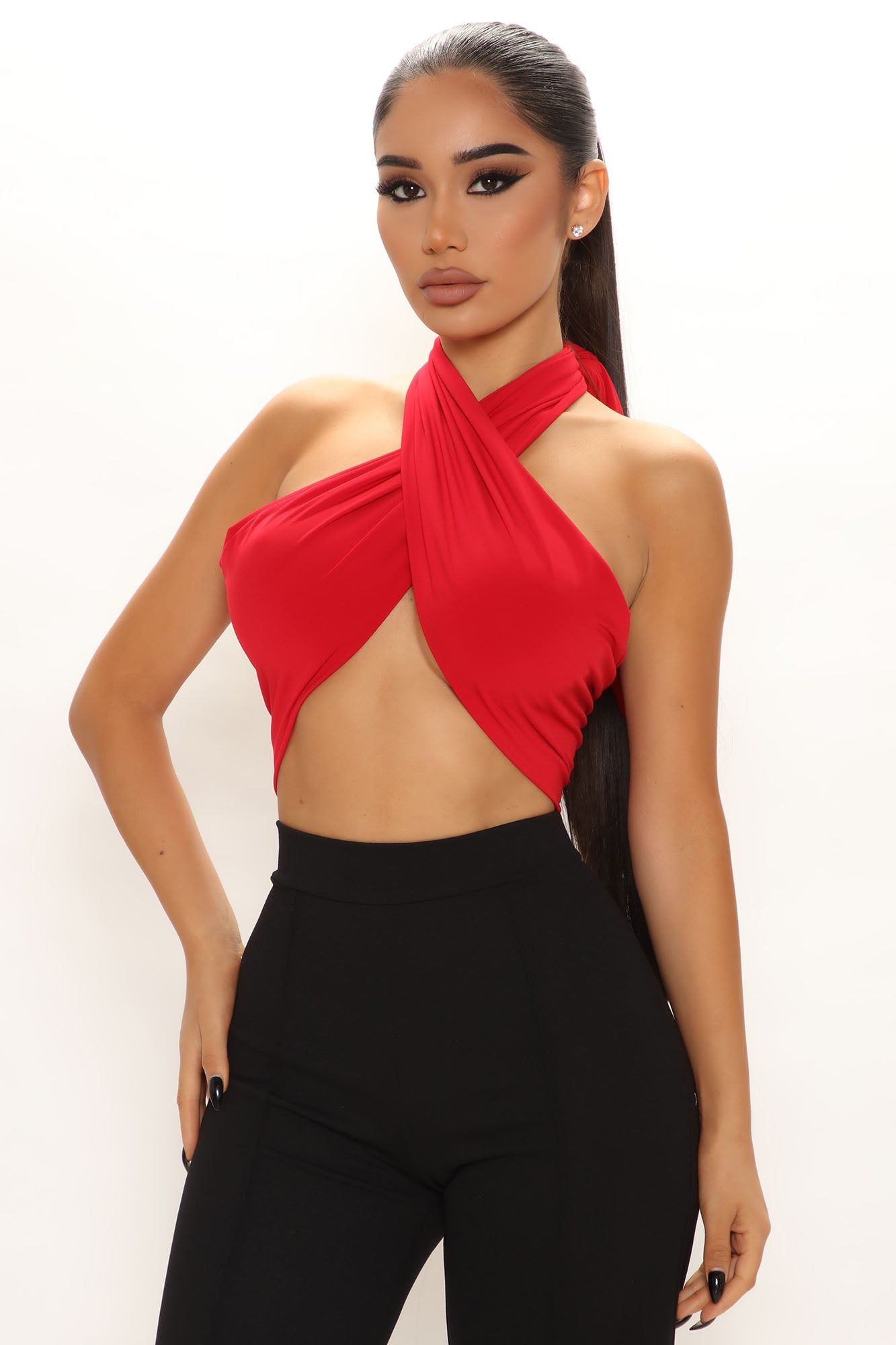 Higher Highs Halter Top - Red sold by Fashion Nova