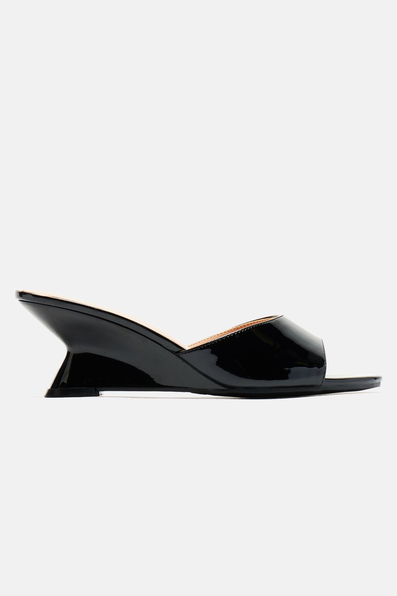 Baddie On The Go Wedges - Black sold by Fashion Nova