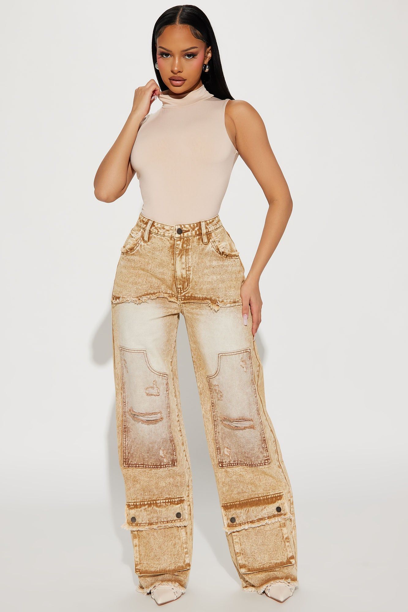 Too Good To Be True Sleeveless Bodysuit - Taupe sold by Fashion Nova product image thumbnail 2