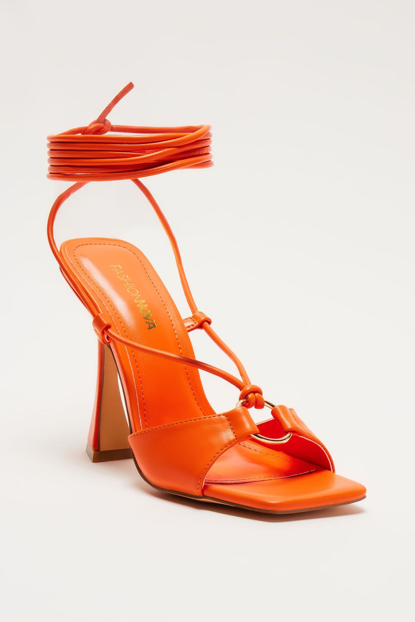 Feel The Vibe Wrap Up Heels - Orange sold by Fashion Nova product image thumbnail 2