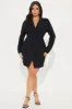 Celena Blazer Mini Dress - Black sold by Fashion Nova