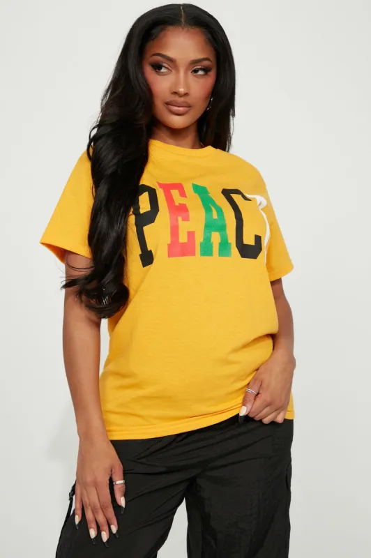 Peace Of Mind Tshirt - Mustard sold by Fashion Nova