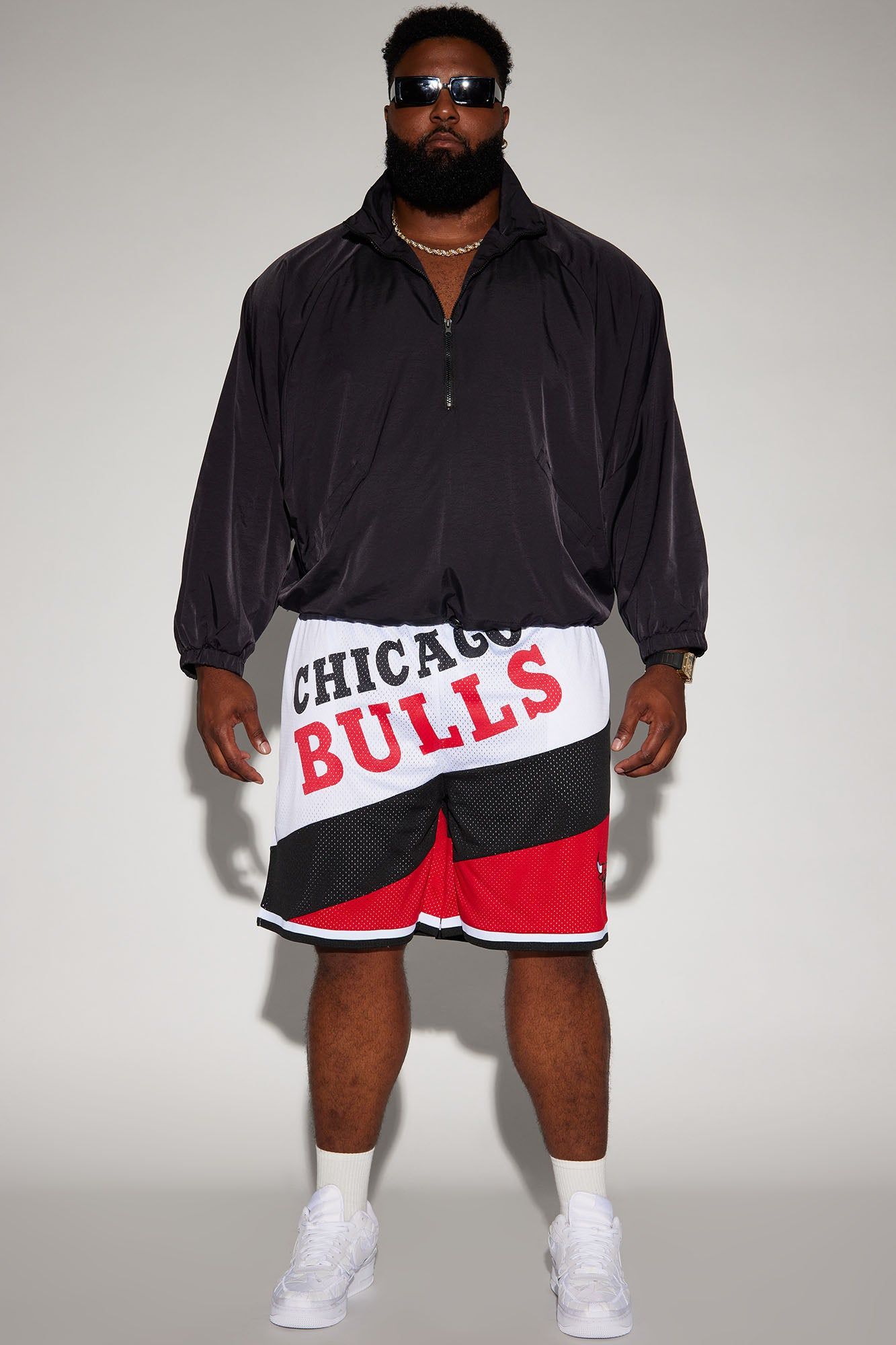 Bulls On The Bias Mesh Shorts - White/combo sold by Fashion Nova product image thumbnail 7
