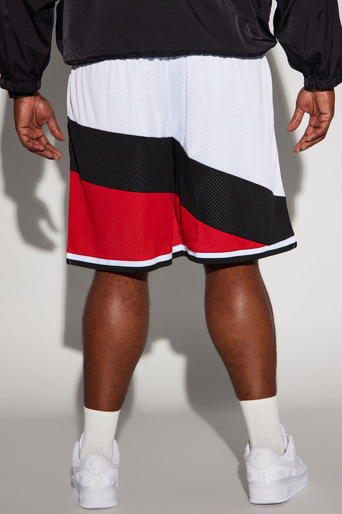 Bulls On The Bias Mesh Shorts - White/combo sold by Fashion Nova product image thumbnail 8