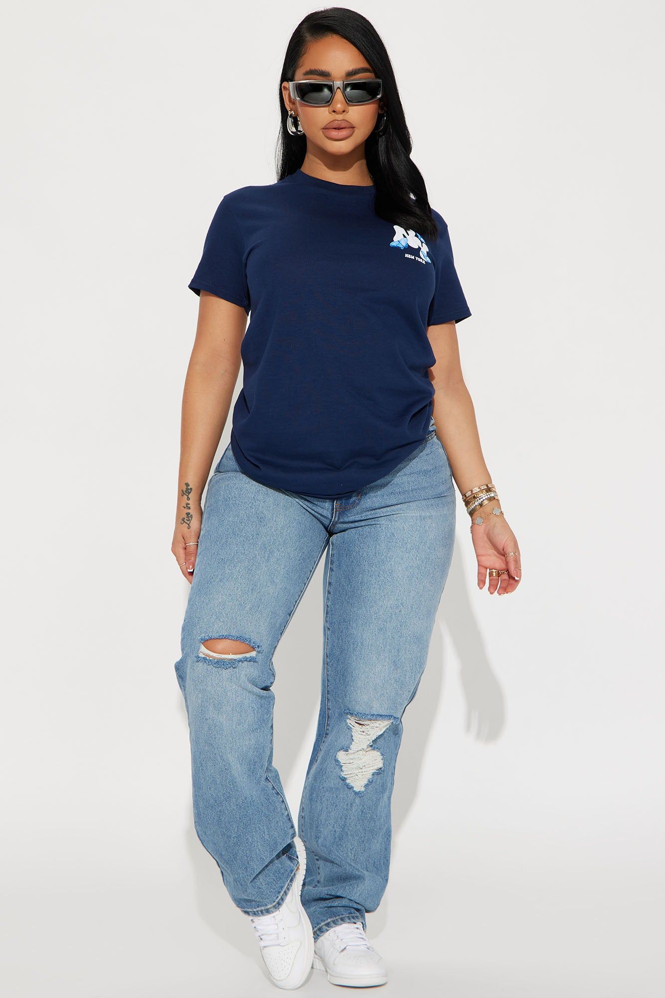 New York Butterfly Graphic Tshirt - Navy sold by Fashion Nova product image thumbnail 2