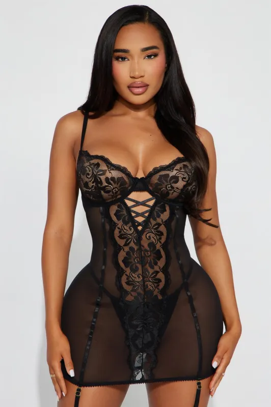 Lustful Touch Babydoll - Black sold by Fashion Nova