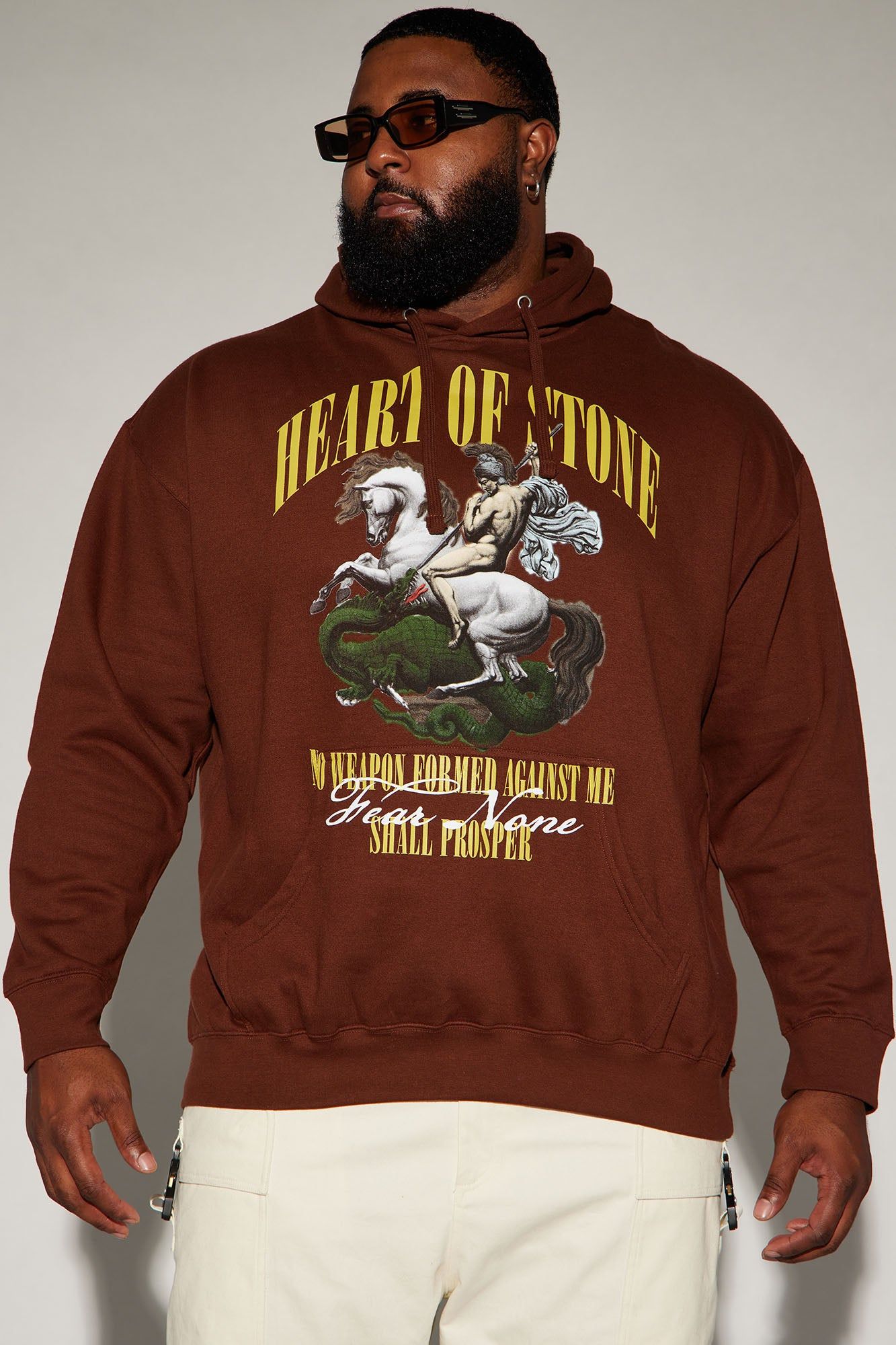 Stone Hearts Hoodie - Chocolate sold by Fashion Nova product image thumbnail 5