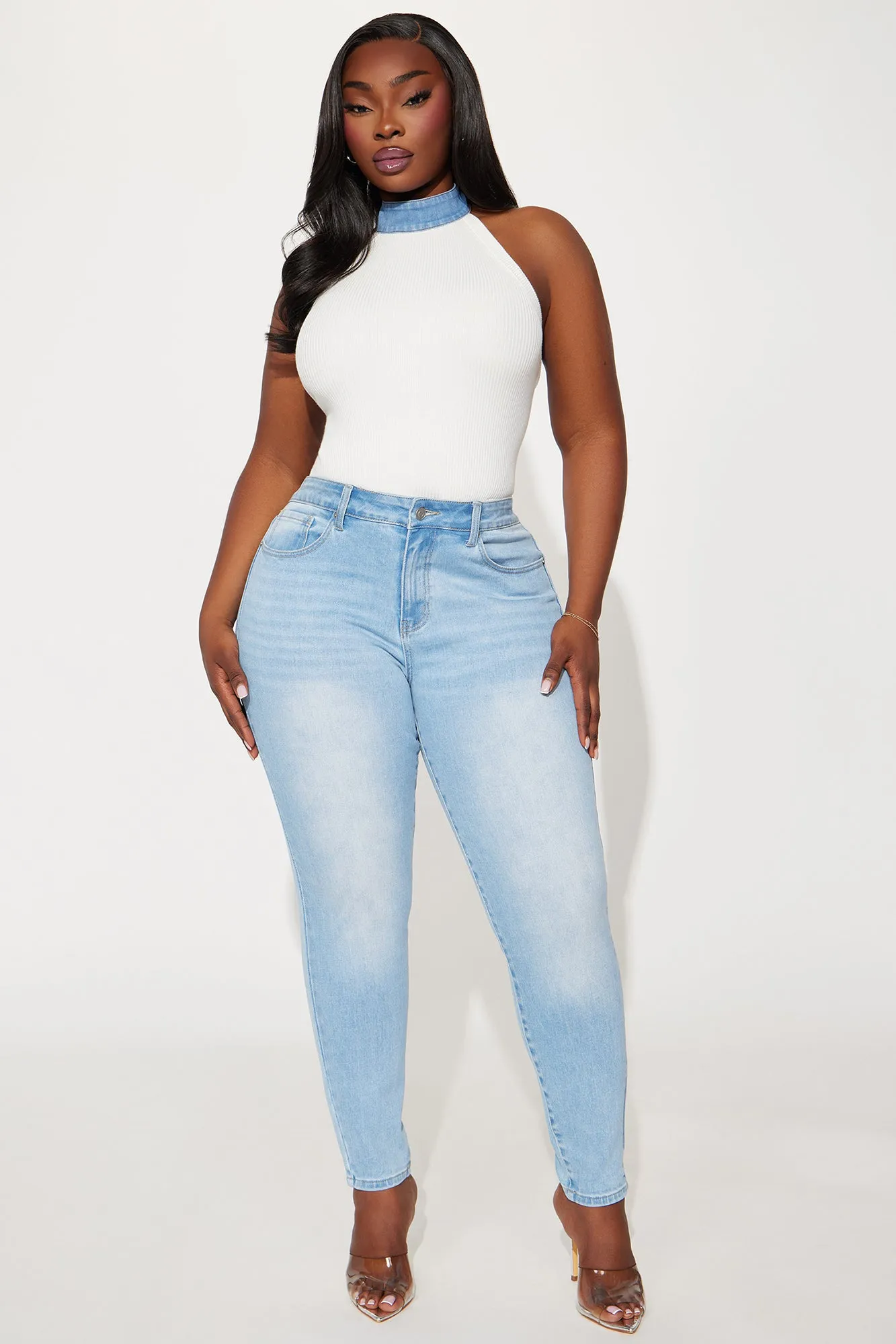 Eriss Stretch Skinny Jeans - Light Wash sold by Fashion Nova product image thumbnail 4