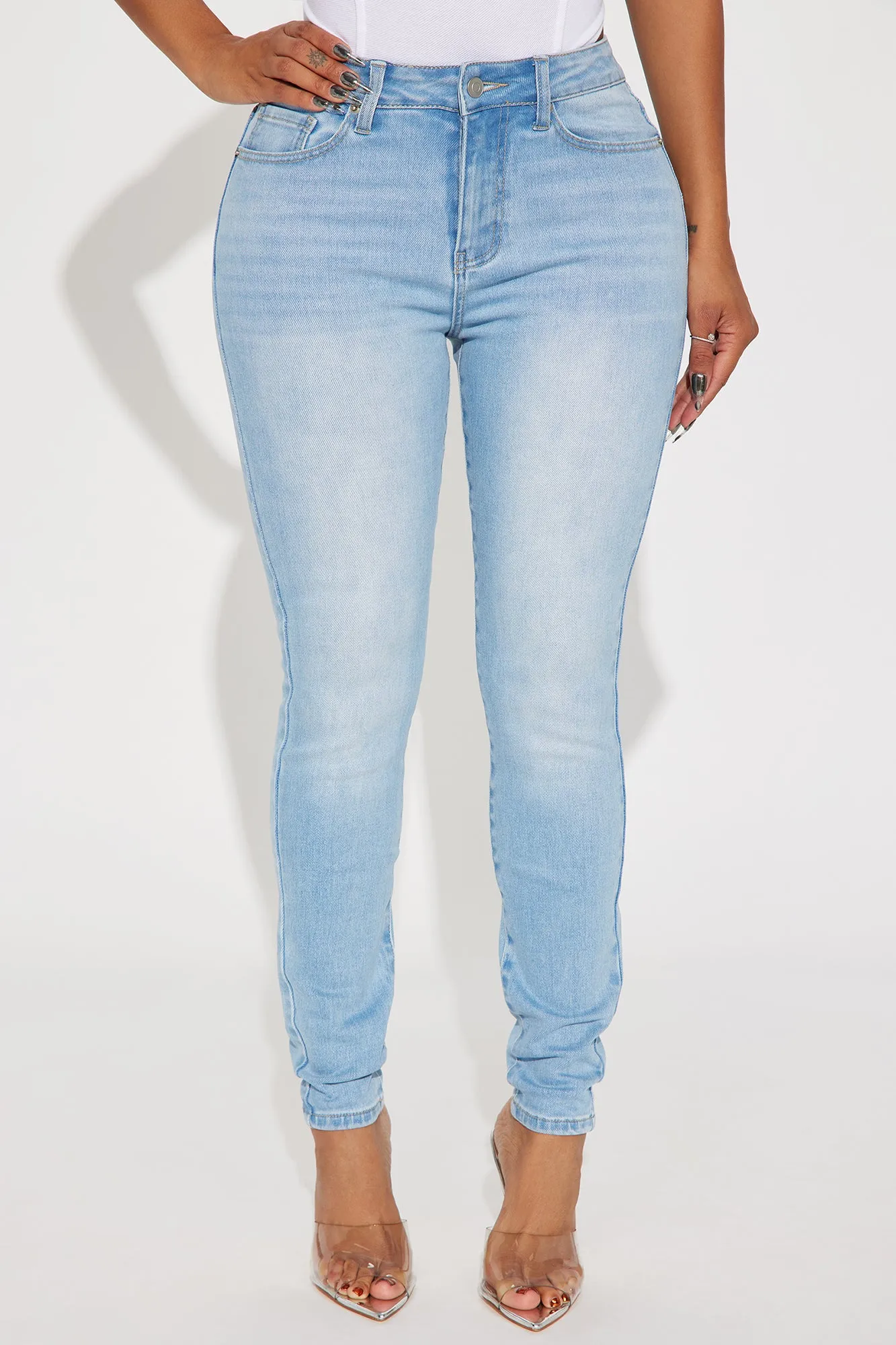Eriss Stretch Skinny Jeans - Light Wash sold by Fashion Nova product image thumbnail 2