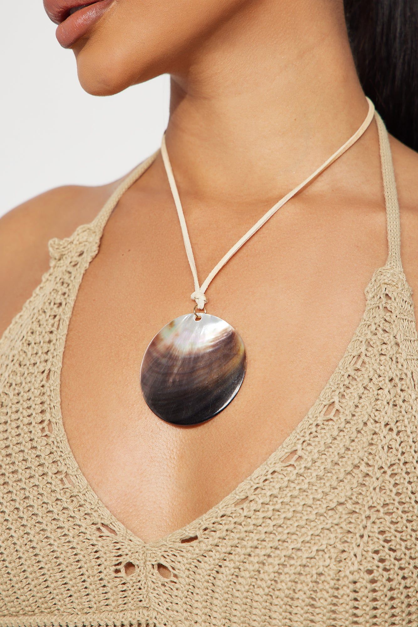 Sandy Seashore Necklace - White/combo sold by Fashion Nova