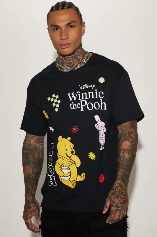 Winnie The Pooh Graphic Short Sleeve Tee - Black sold by Fashion Nova