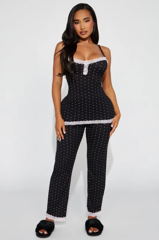 Too Cute PJ Pant Set - Black/combo sold by Fashion Nova