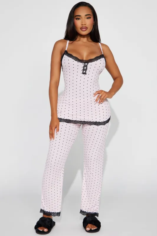 Too Cute PJ Pant Set - Pink/combo sold by Fashion Nova
