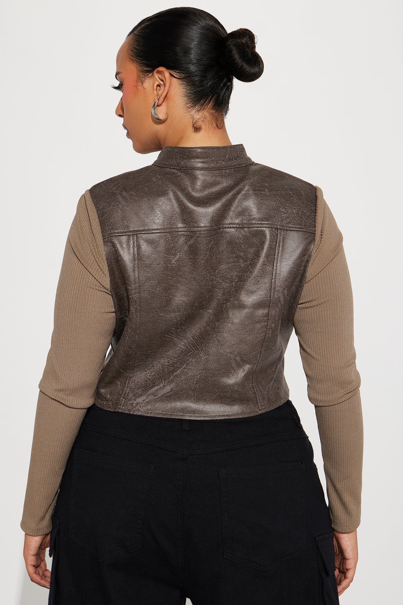 Street Star Faux Suede Top - Brown sold by Fashion Nova product image thumbnail 6