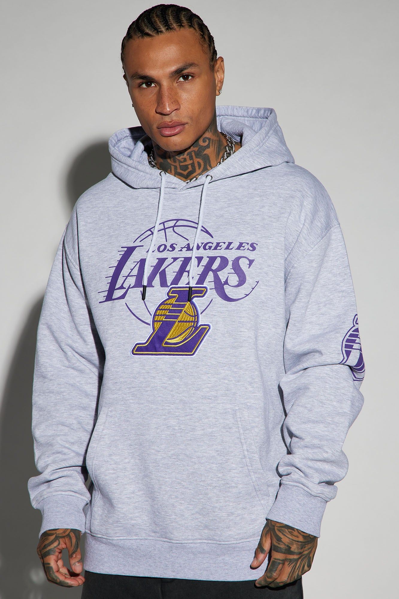 Lakers Tournament Hoodie - Heather Grey sold by Fashion Nova