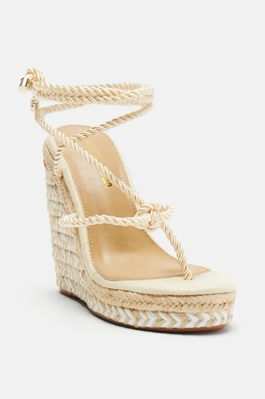 New Scene Wedges - Cream sold by Fashion Nova