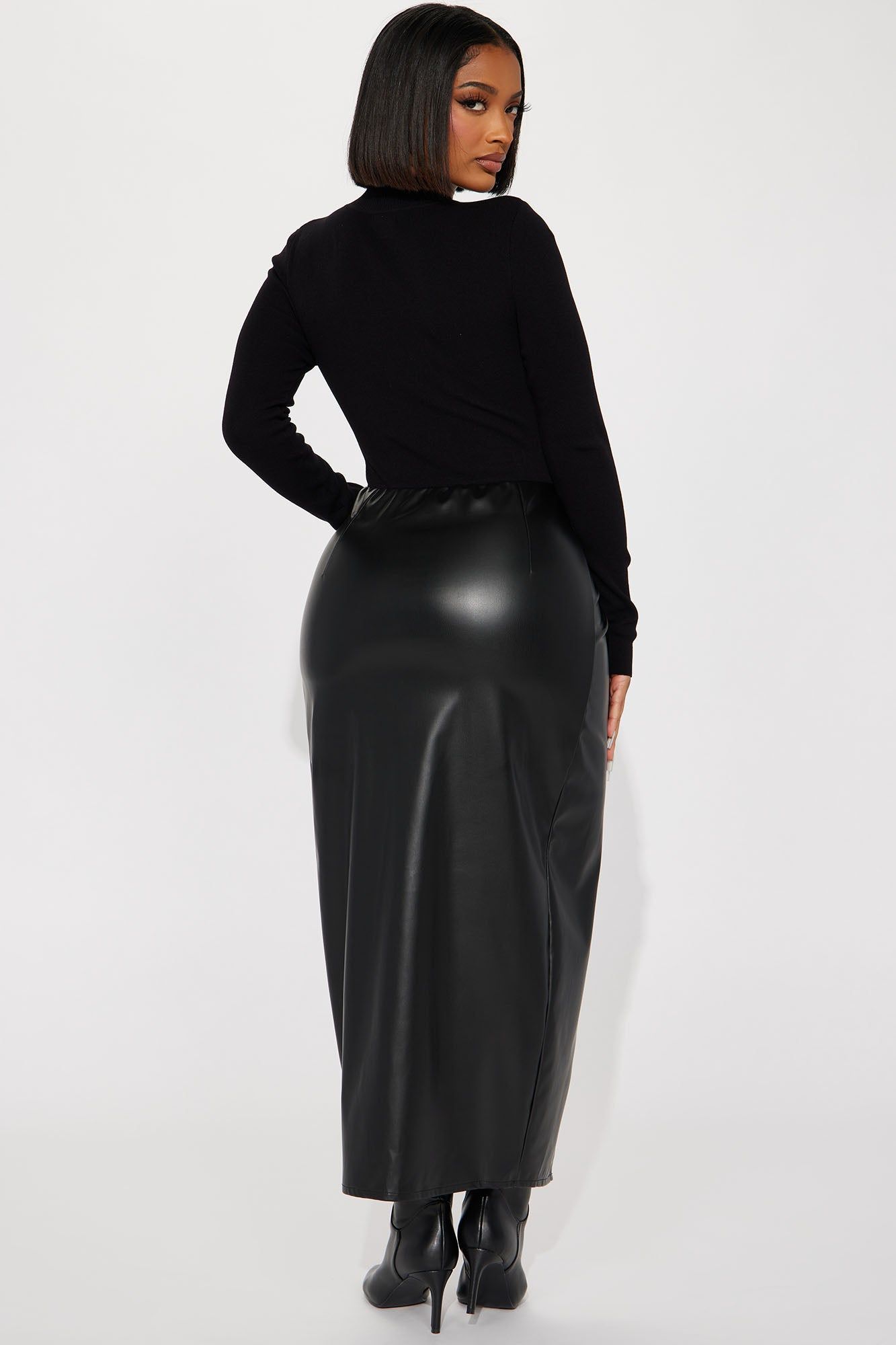 Willow Faux Leather Maxi Dress - Black sold by Fashion Nova product image thumbnail 3