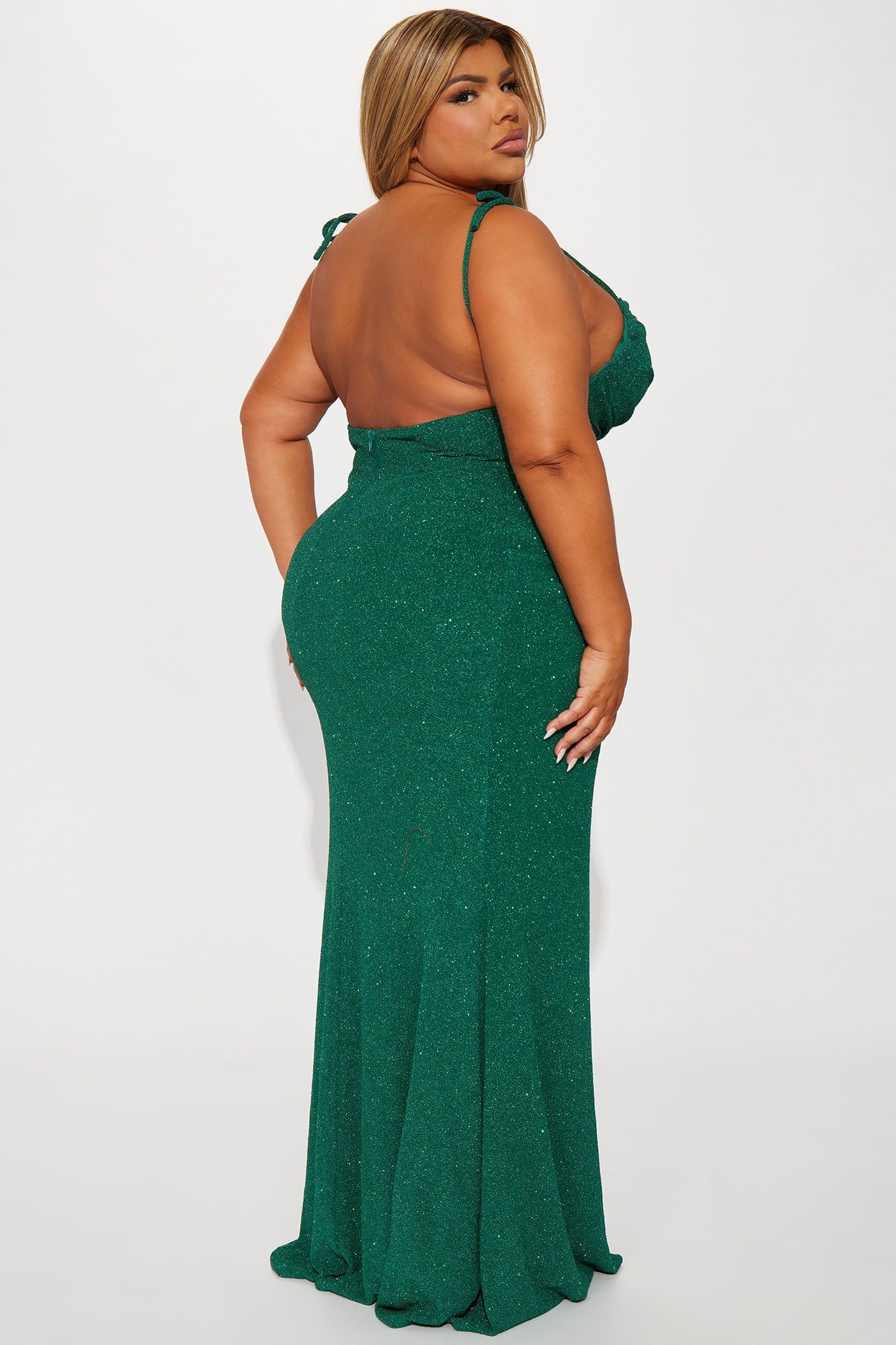 Midnights In Paris Gown - Hunter sold by Fashion Nova product image thumbnail 6