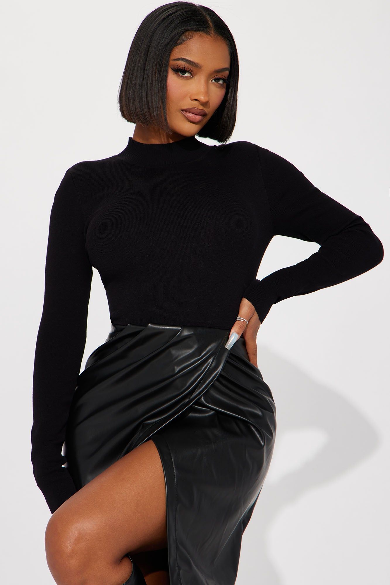 Willow Faux Leather Maxi Dress - Black sold by Fashion Nova product image thumbnail 2