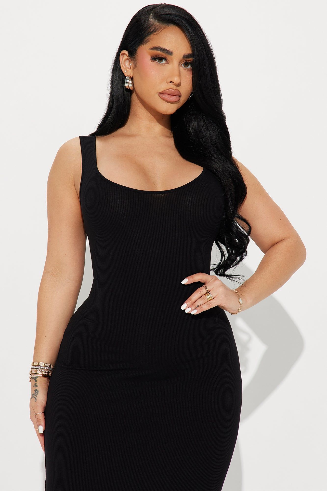 Taylor Ribbed Maxi Dress - Black sold by Fashion Nova product image thumbnail 2