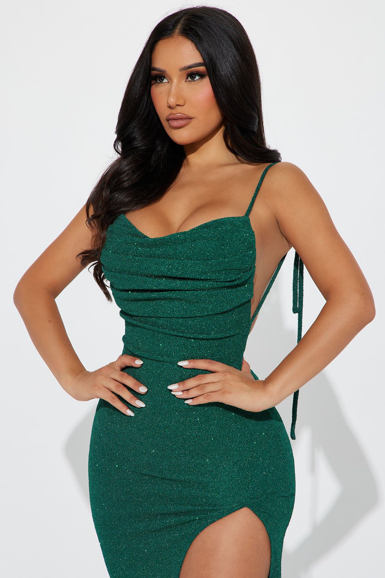 Midnights In Paris Gown - Hunter sold by Fashion Nova product image thumbnail 2