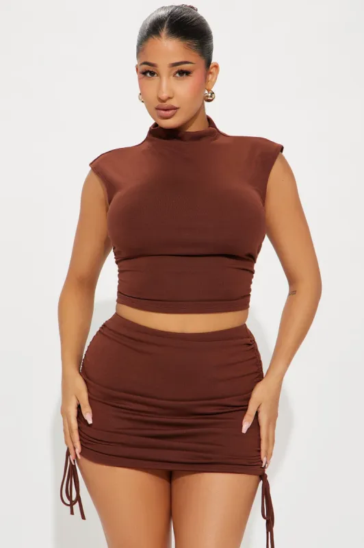 Same Old Ways Skirt Set - Brown sold by Fashion Nova