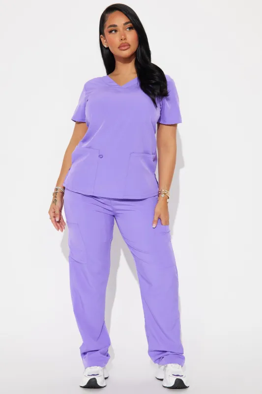Working Overtime 4FLEX Uniform Scrub Pants - Violet sold by Fashion Nova